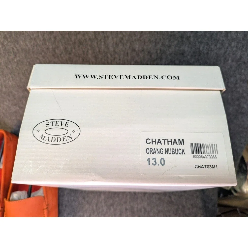 Steve Madden Chatham Orange Nubuck Driving Loafers Men’s Size 13 NIB